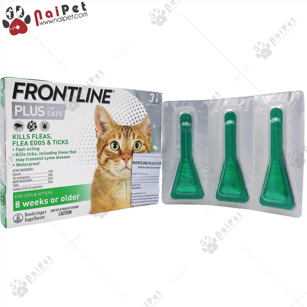 Tuýp Nhỏ Gáy Giải Quyết Ve Rận Bọ Chét Cho Mèo Frontline Plus For Cats