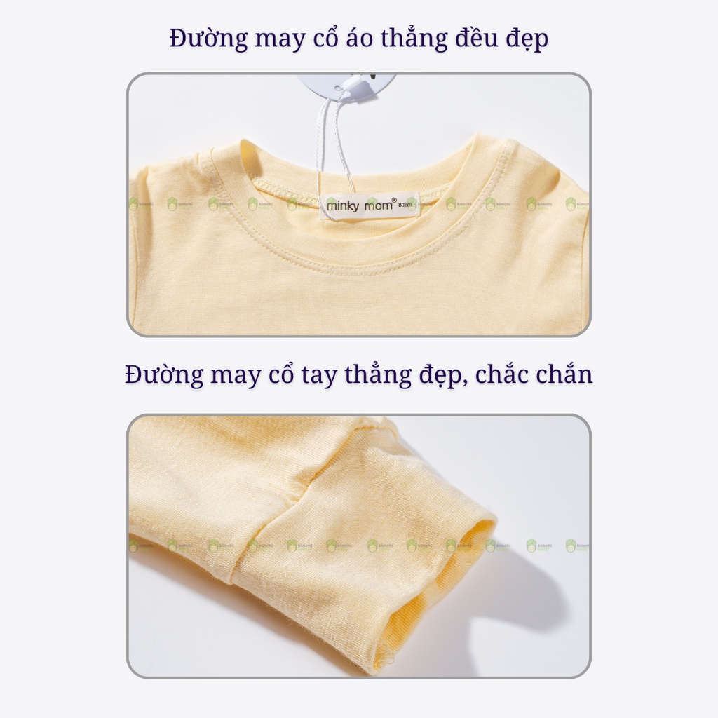 Bộ Thun Lạnh Dài Tay Cho Bé Gái, Bé Trai Minky Mom Hoạ Tiết  Gấu Trượt Ván, Bộ Quần Áo Cho Bé Mặc Nhà Thu Đông MKMTD2205