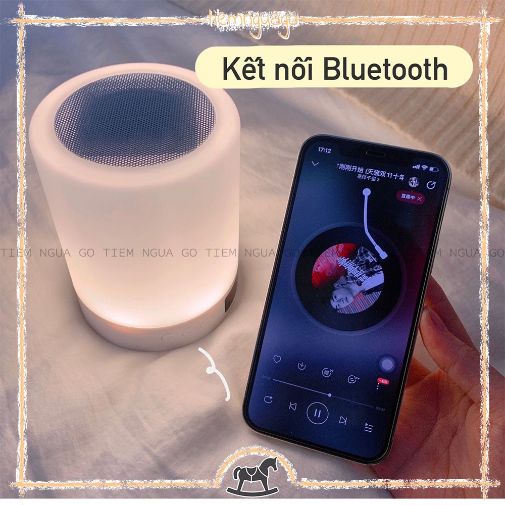 Loa Bluetooth Không Dây Tích Hợp Đèn Ngủ Trang Trí Minimal LED LIGHT SPEAKER - Tiệm Ngựa Gỗ