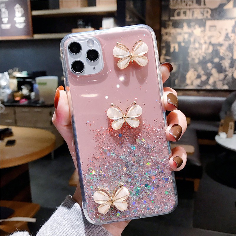 Ốp Điện Thoại Silicon Mềm Trong Suốt Chống Sốc Hình Bướm 3d Lấp Lánh Cho Iphone Se 2020 11 Pro Max 12 Mini Xs Xr 6 6s 7 8 Plus Xs 7 + 8 + | BigBuy360 - bigbuy360.vn