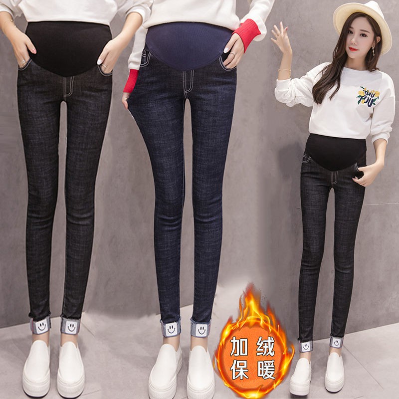 Quần Jeans Lưng Thun Co Dãn Thời Trang Cho Bà Bầu