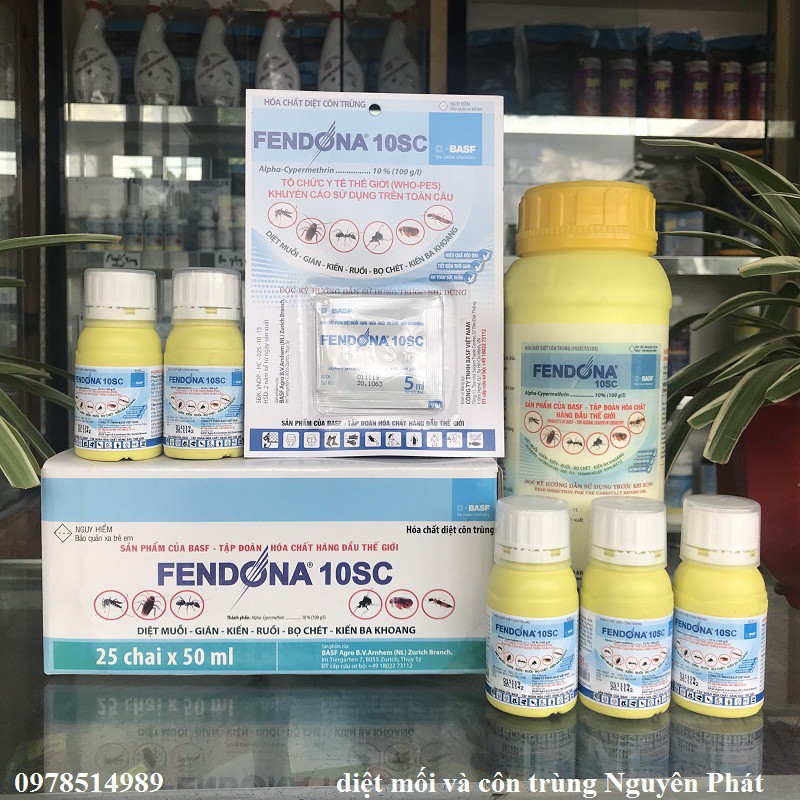 Thuốc diệt côn trùng muỗi, ruồi, kiến, gián,... Fendona 10SC 50ml