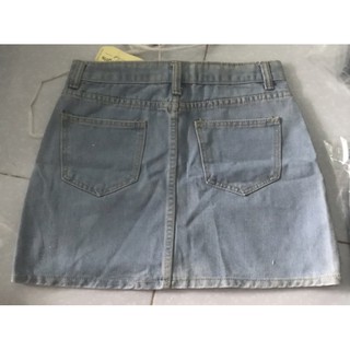 Chân váy jeans chử A