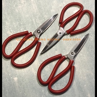 Kéo cắt gà làm cá liền tay bọc ống đỏ loại 1
