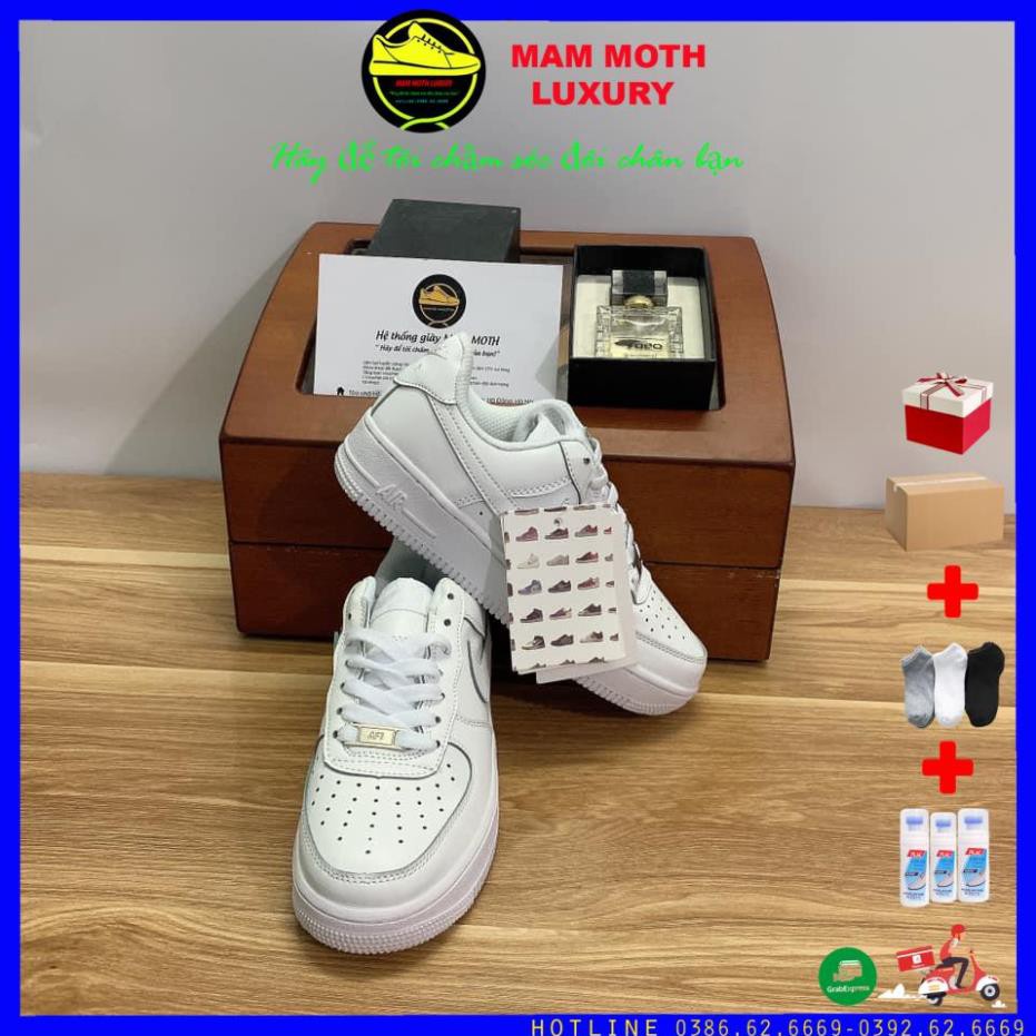 Giày af1,giày air force 1, full trắng bản trung hàng 11 cao cấp full size nam nữ