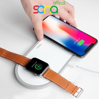 Sạc không dây, đế sạc không dây 2 in 1 cw20 hoco chính hãng bảo hành 12 tháng - sona offical