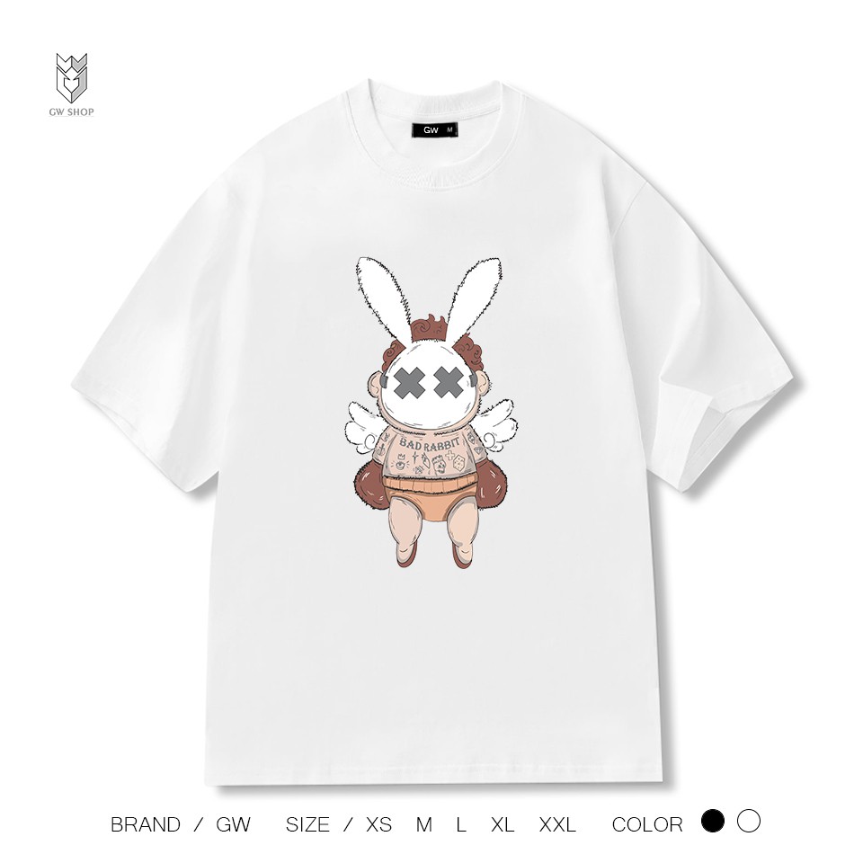 【FREE SHIP】Áo thun unisex nam nữ in Rabbit Angle, áo thun ngắn tay chất vải cotton đẹp co dãn 4 chiều – GW Shop