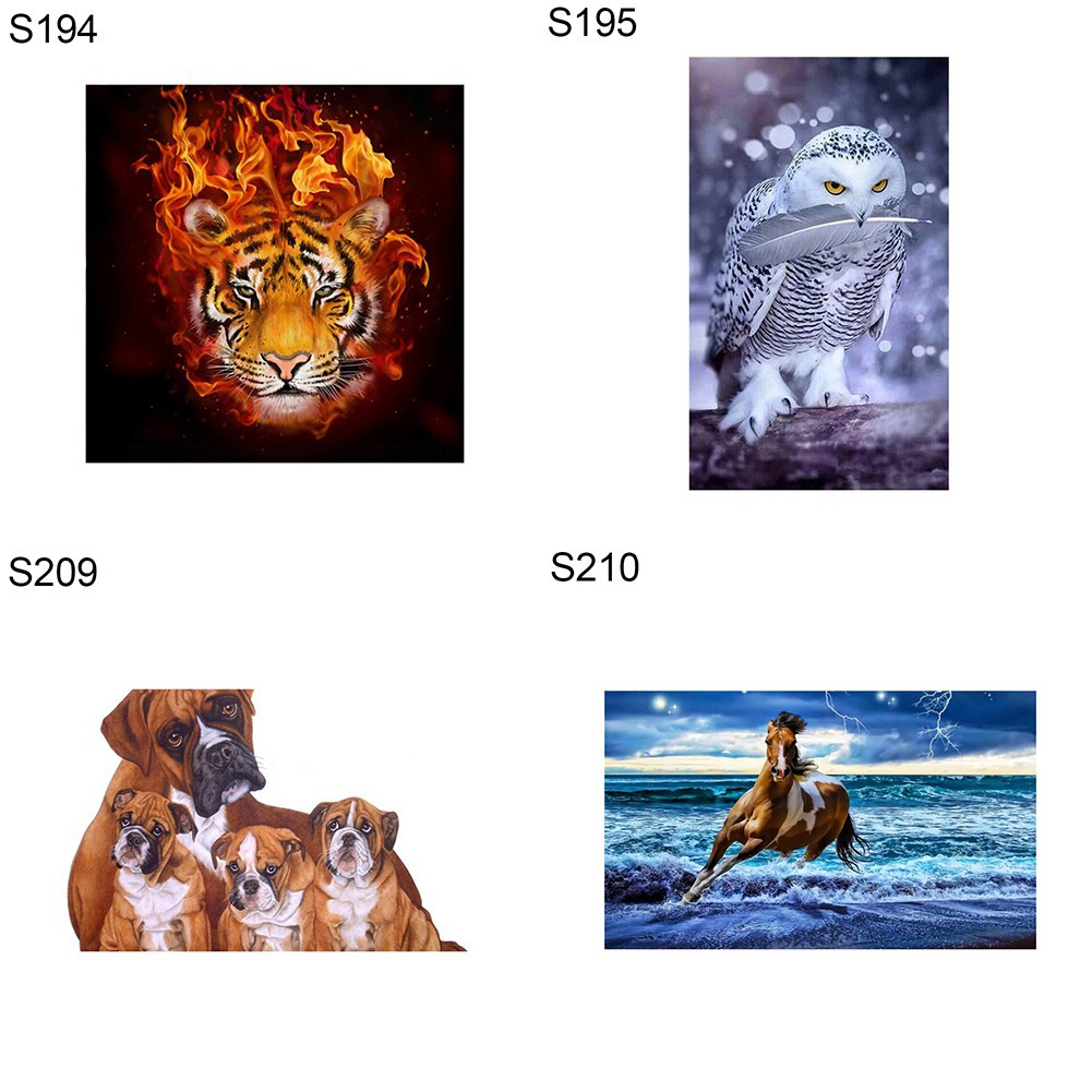 Tranh Đính Đá Hình Động Vật Đáng Yêu Tự Làm