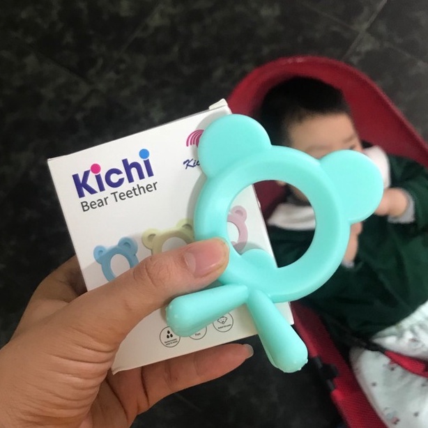 Gặm nướu Silicon Kichichi giúp giảm ngứa nướu hình gấu cho bé