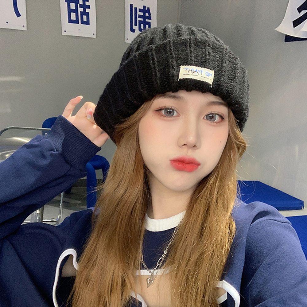 Mũ Dệt Kim In Chữ Thời Trang Thu Đông Dành Cho Nữ