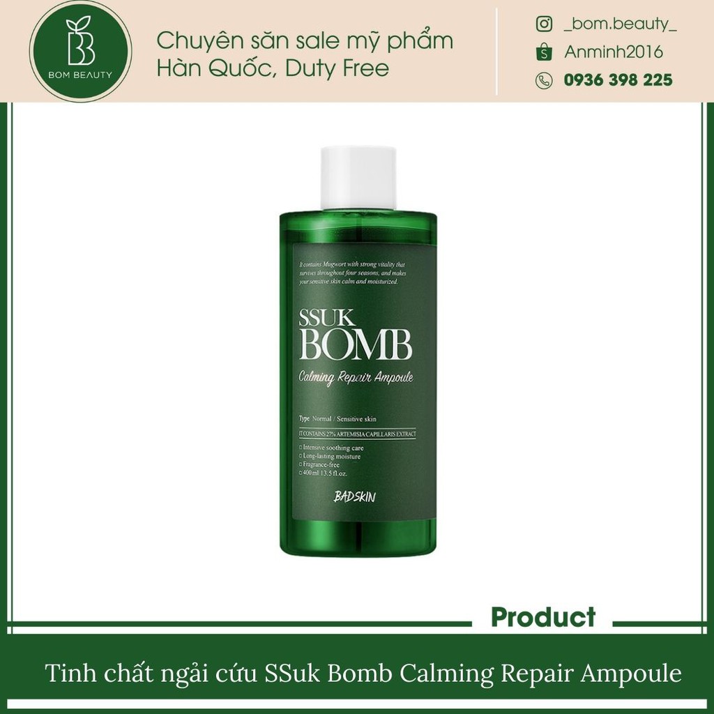 Tinh chất ngải cứu SSuk Bomb Calming Repair Ampoule | BigBuy360 - bigbuy360.vn