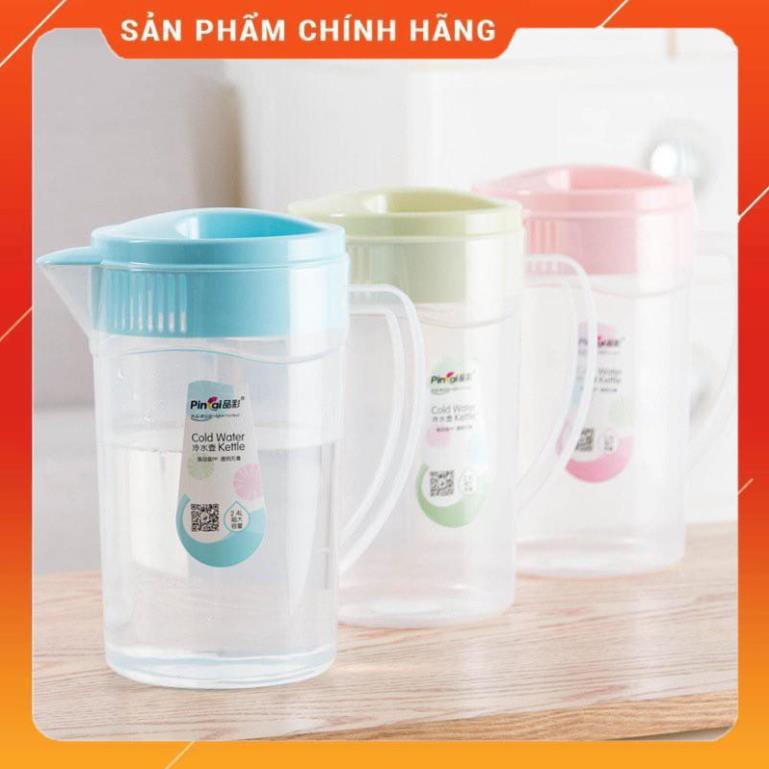 CHÍNH HÃNG -  Bình đựng nước nhựa gia đình có tay cầm cao cấp 2400ml,bình nhựa đựng nước uống gia đình MT 3222