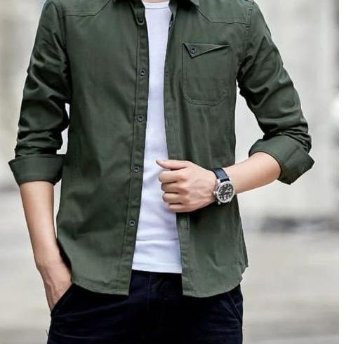 Đứng lên! Áo Sơ Mi Tay Dài 7 Màu/ SIZE M-L-XL-XXL-3XL Thông Thường Cho Nam