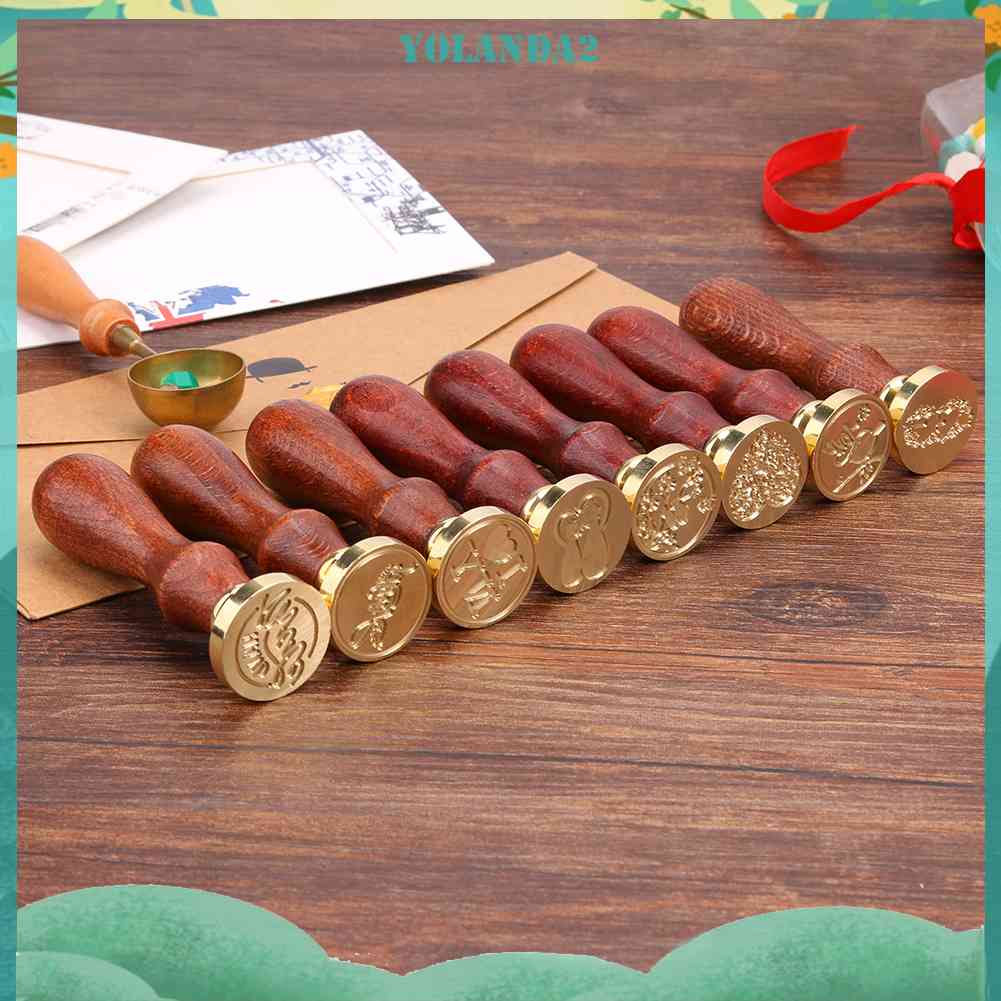 Con Dấu In Sáp Niêm Phong Thiệp Cưới Phong Cách Retro