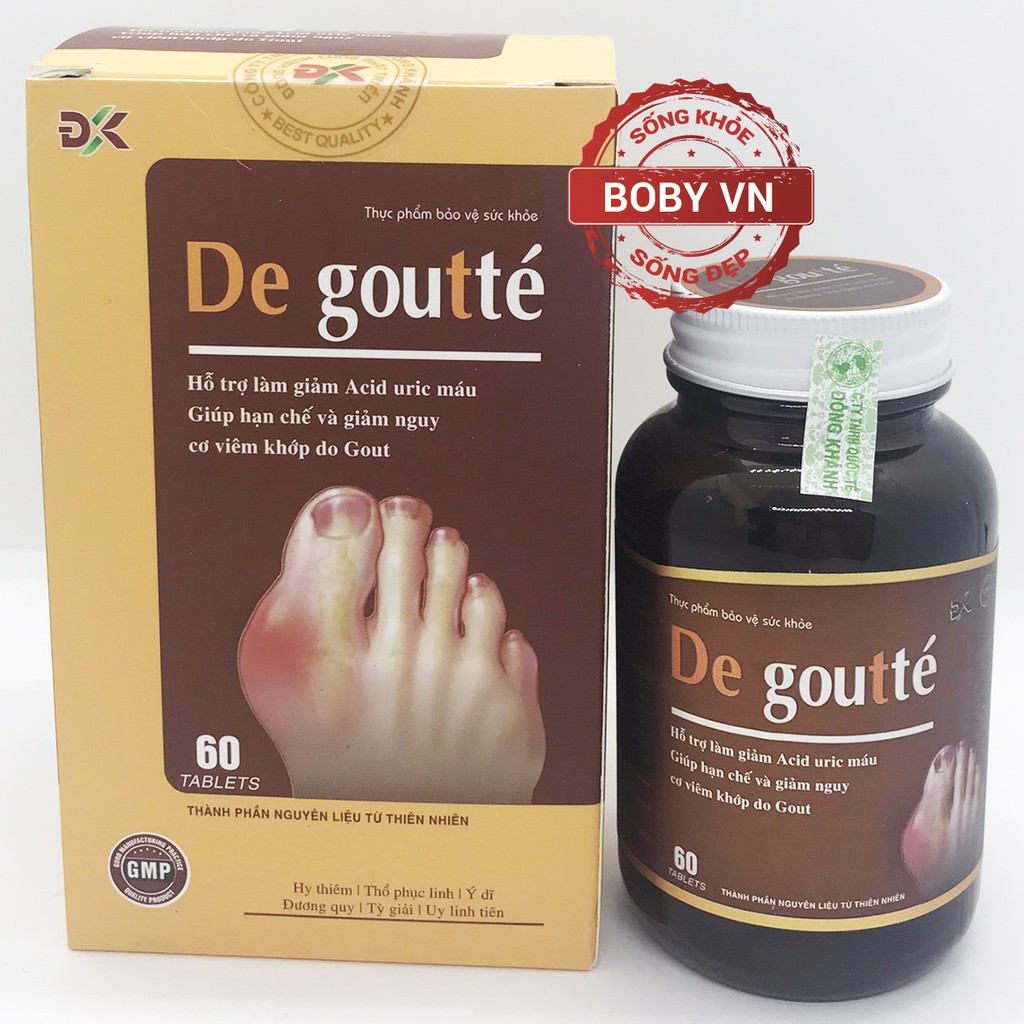 De goutte - Hỗ trợ làm giảm Acid uric máu, giúp hạn chế và giảm nguy cơ viêm khớp do Gout