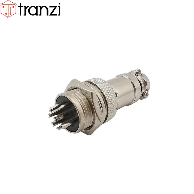 Giắc GX12 7P 12mm bộ đực cái - túi 1 bộ đực cái