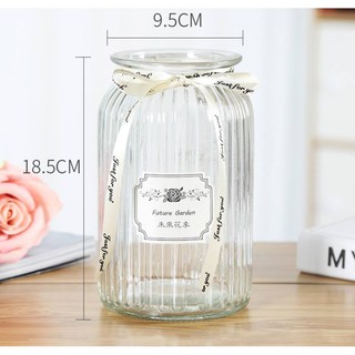 Bình Hoa Thủy Tinh Sọc Trang Trí Nhà Cửa, Bình Cắm Hoa