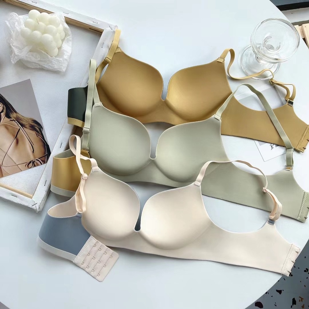 Áo ngực nữ không gọng su trơn cao cấp, Áo lót đệm mút nâng ngực tạo khe sexy gợi cảm LANIXA A729