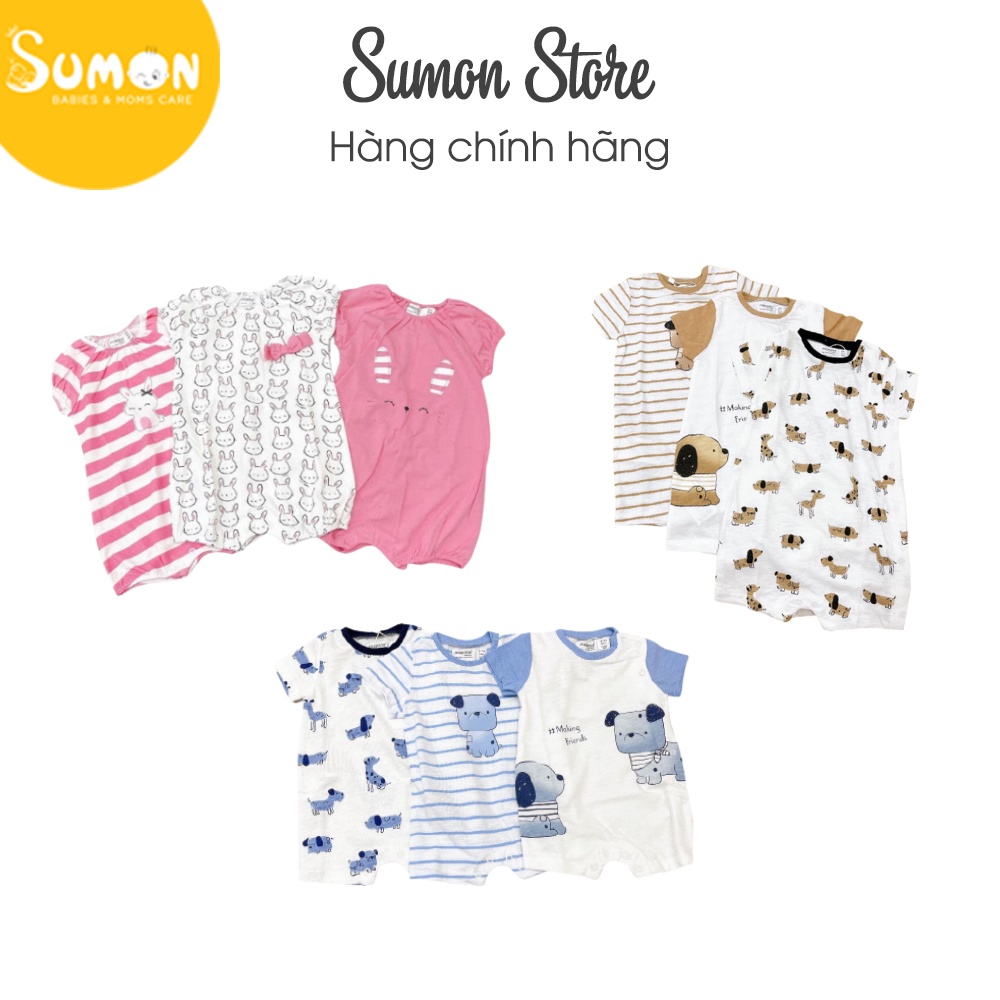 Set 3 romper Moyoral dành cho bé trai bé gái