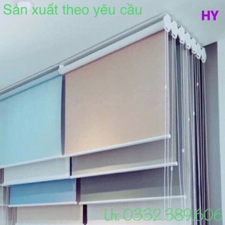 Rèm cuốn trơn; Rèm cuốn văn phòng cản sáng 100%(Kích thước làm theo yêu cầu)