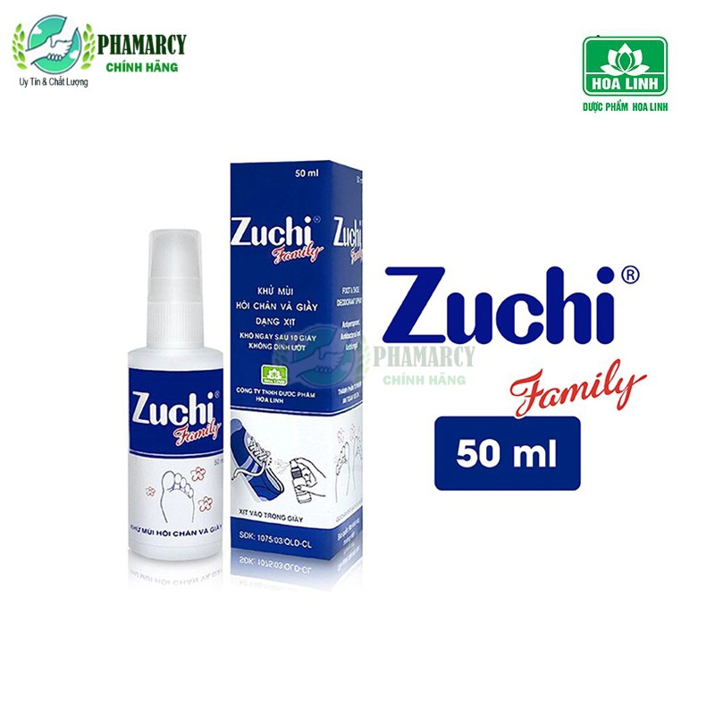 Xịt khử mùi hôi chân xịt chống hôi chân và giầy Zuchi Family 50ml