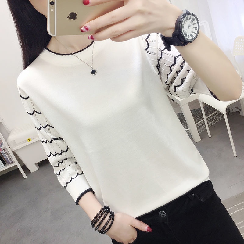 Áo thun tay ngắn cổ tròn họa tiết sọc ngang thời trang dành cho nữ