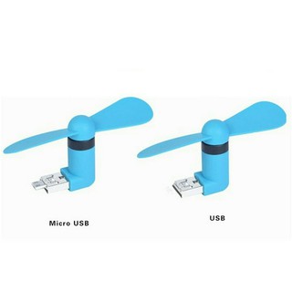 QUẠT MINI 2 CÁNH 2 IN 1 DÙNG MICRO USB & USB - 000148