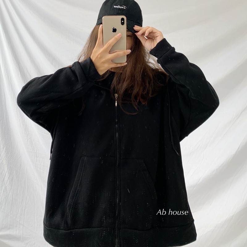 Áo khoác basic Zip trơn Unisex