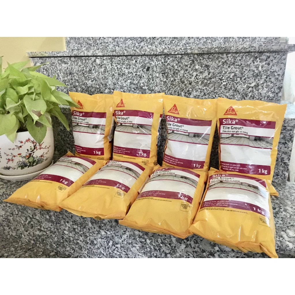 Sika TileGrout White (Bao 1kg) - Vữa xi măng trám khe gạch trong nhà và ngoài trời - SIKA THẾ VŨ