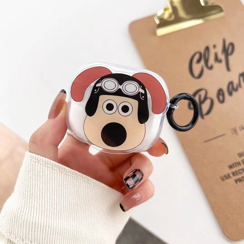 Vỏ Bảo Vệ Hộp Sạc Tai Nghe Bluetooth AirPods 1 2 pro 3 2021 gen3 Bằng Silicon Tpu Trong Suốt Họa Tiết Chú Chó Dễ Thương