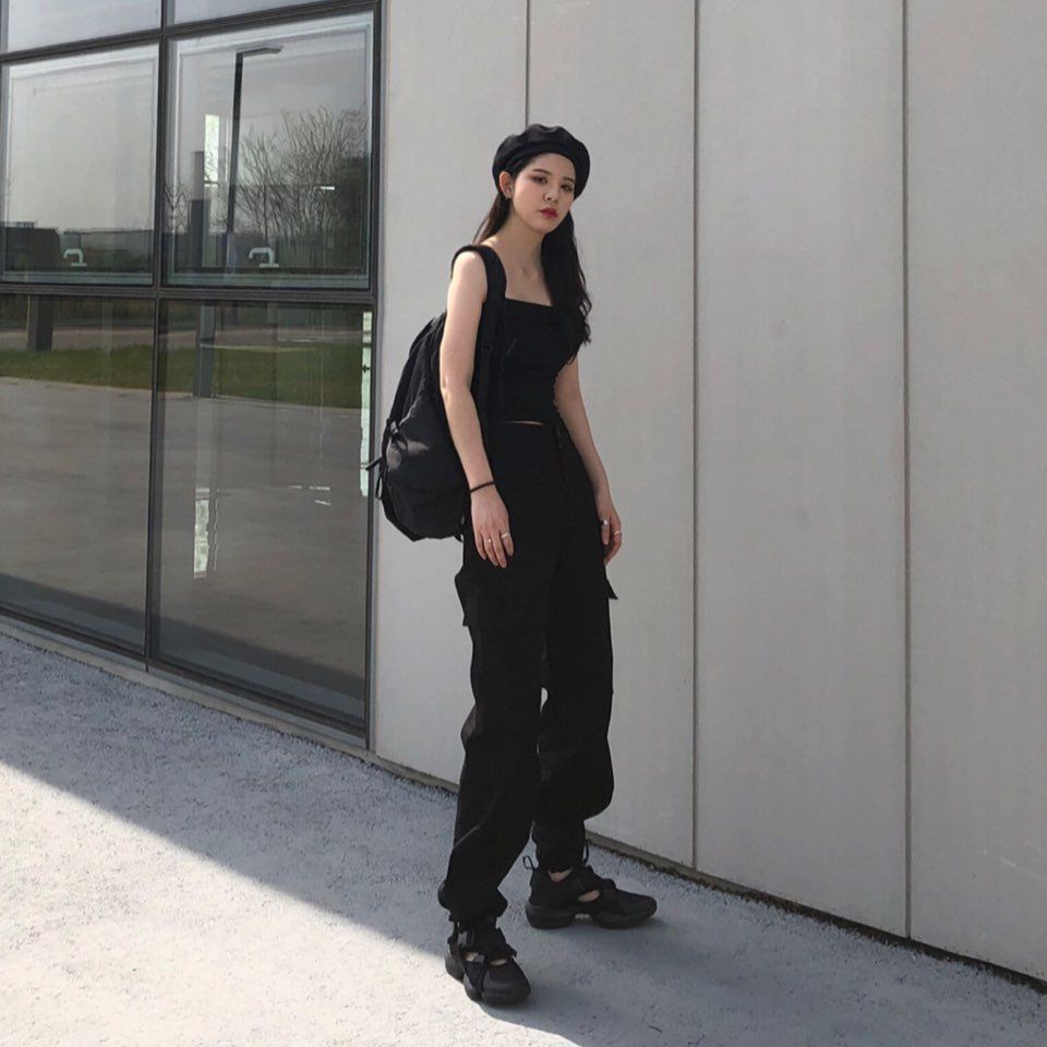 Quần Yếm Màu Trắng Phong Cách Retro Hàn Quốc Cá Tính Dành Cho Nam Và Nữ