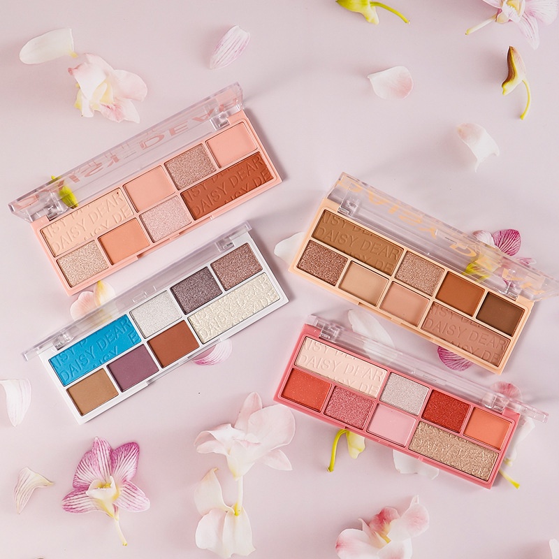 [Hàng mới về] Bảng phấn mắt DAISY DEAR màu sắc ánh nhũ chống nước tiện dụng