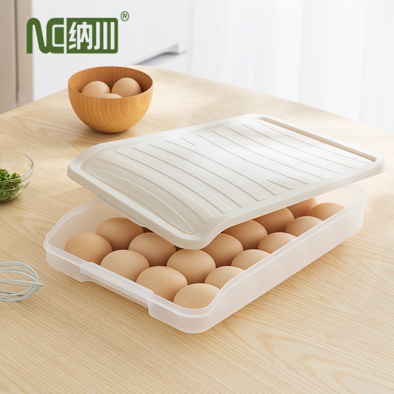 Hộp đựng trứng 24 quả bằng nhựa có nắp đậy tiện dụng cao cấp NaChuan