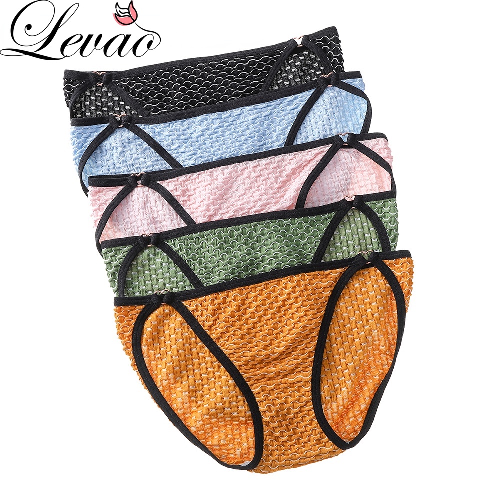 Quần lót Levao vải cotton lưng thấp thoáng khí cho nữ