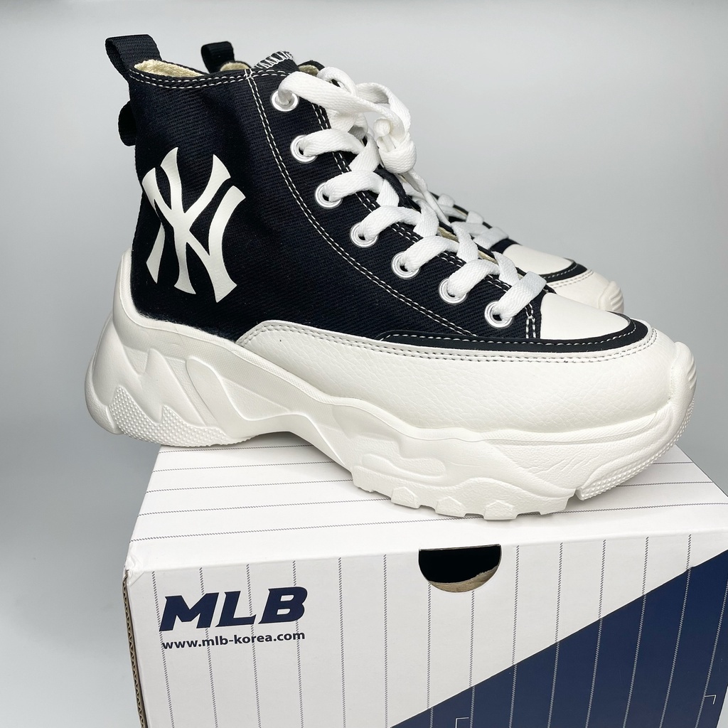 NEW 100% - MLB CHÍNH HÃNG - giày đế độn giày thể thao MLB bigball chunky high đen trắng