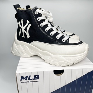 New 100% - mlb chính hãng - giày đế độn giày thể thao mlb bigball chunky high đen trắng