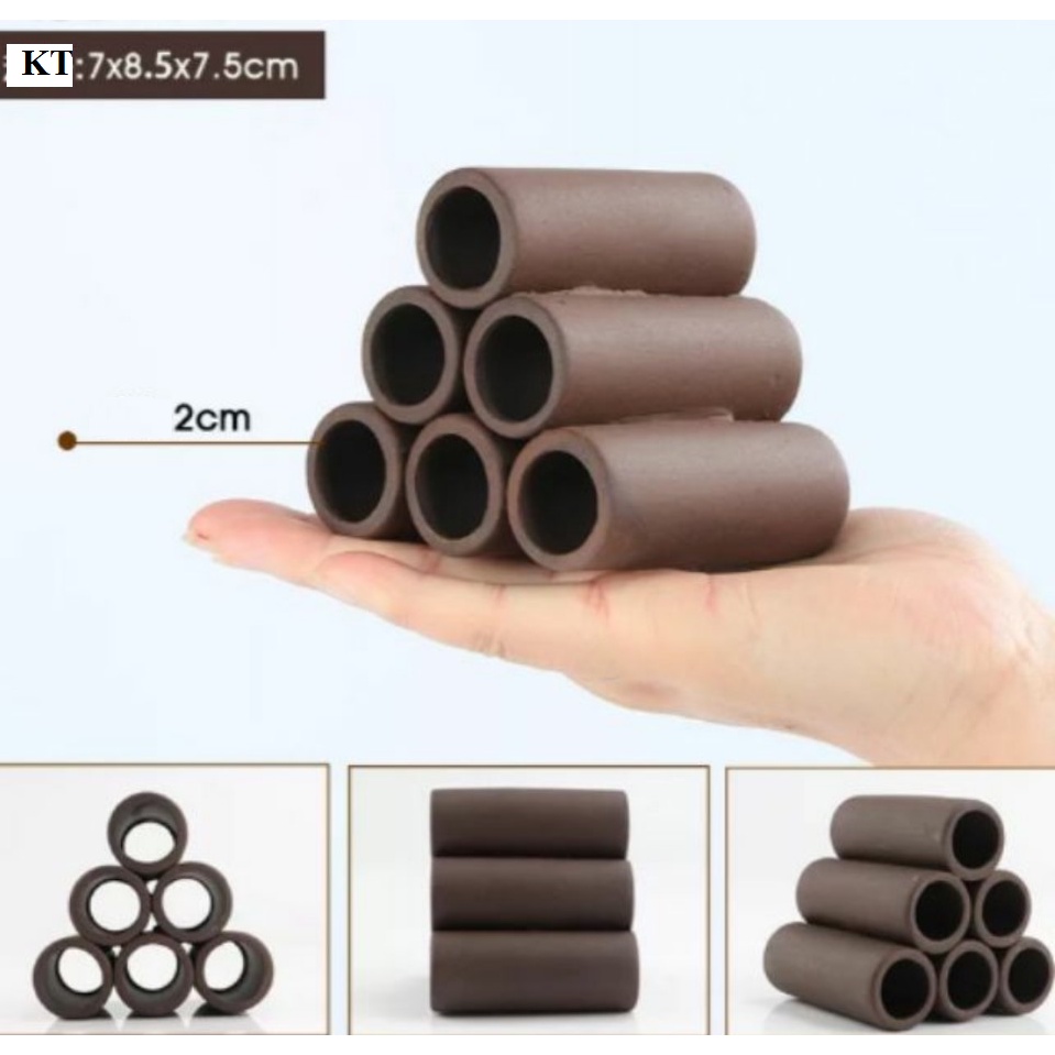 BỘ 6 ỐNG SỨ TRANG TRÍ BỂ CÁ- THỦY SINH