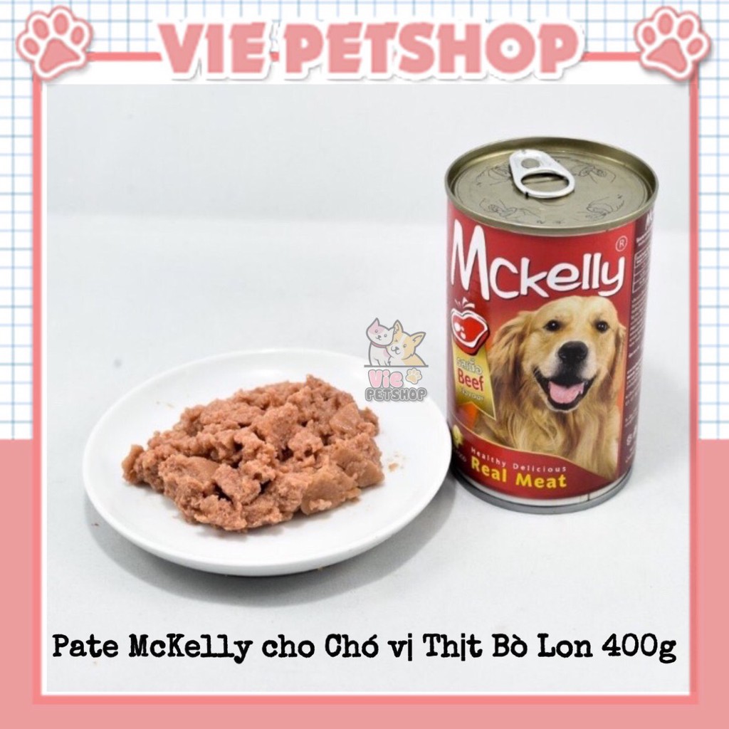 Pate Lon MCKELLY cho Chó vị Thịt Bò 400gr | Vie PETSHOP