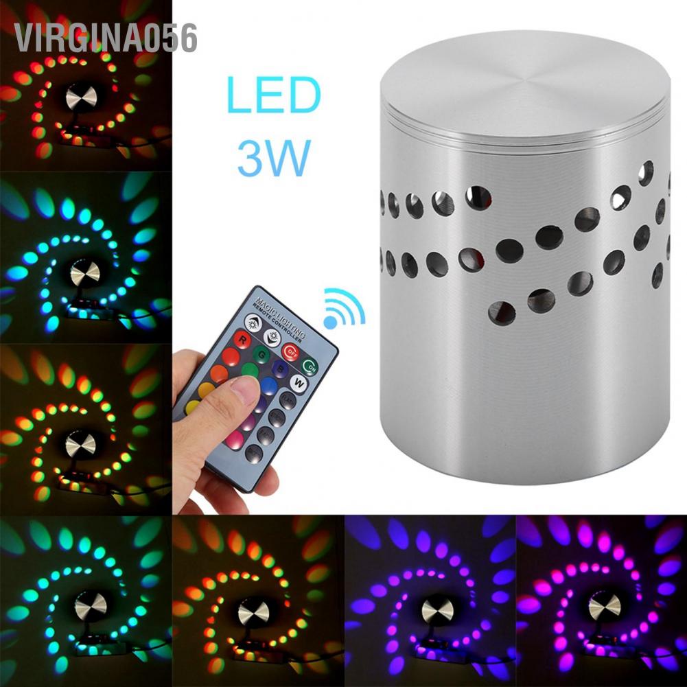 Virgina056 3W LED Wall Lamp Aluminum Indoor Lighting For KTV Bar Decor Light with Remote Control