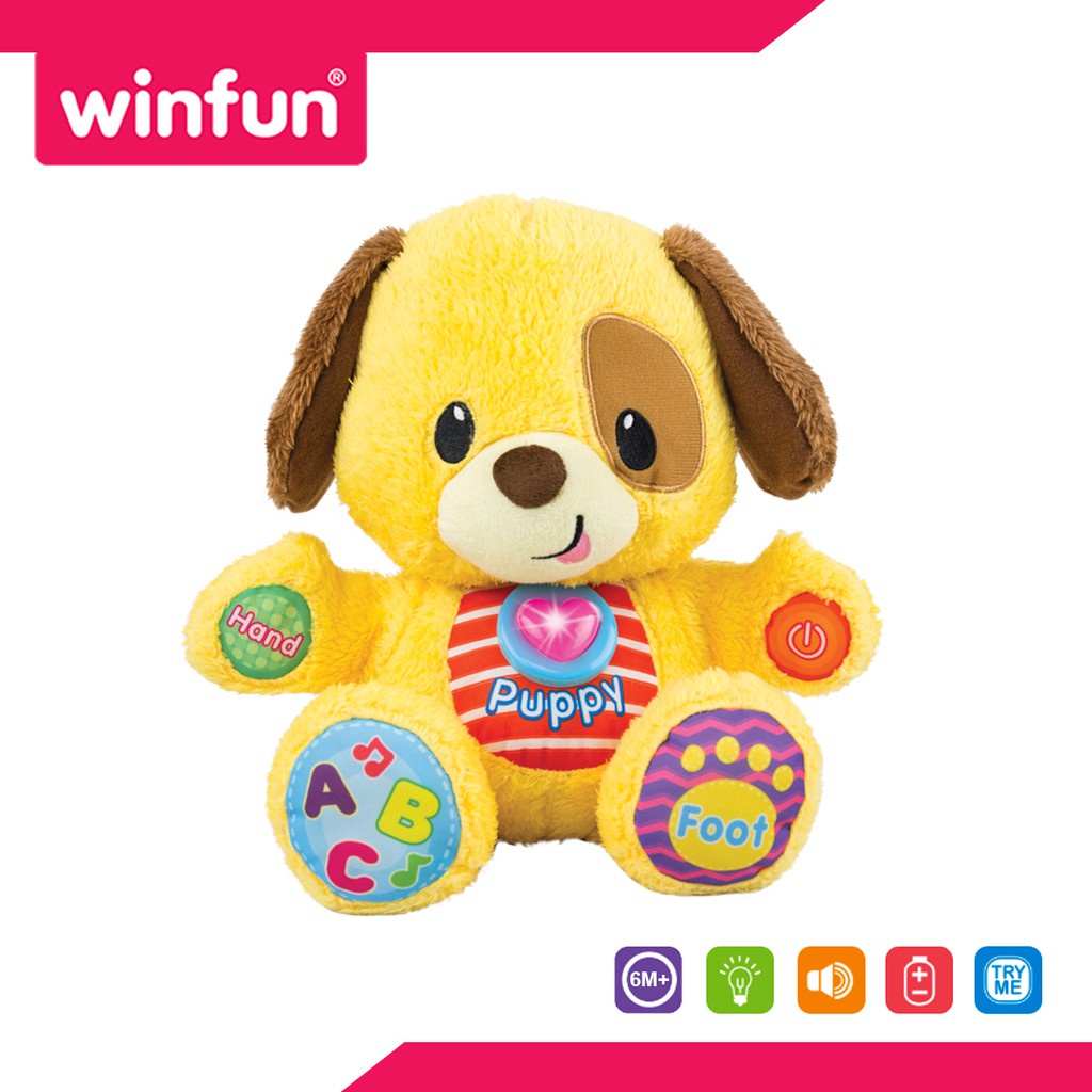 Chú chó Puppy biết hát Winfun 0669 - Đồ chơi thú bông đáng yêu có nhạc, kích thích phát triển giác quan cho bé