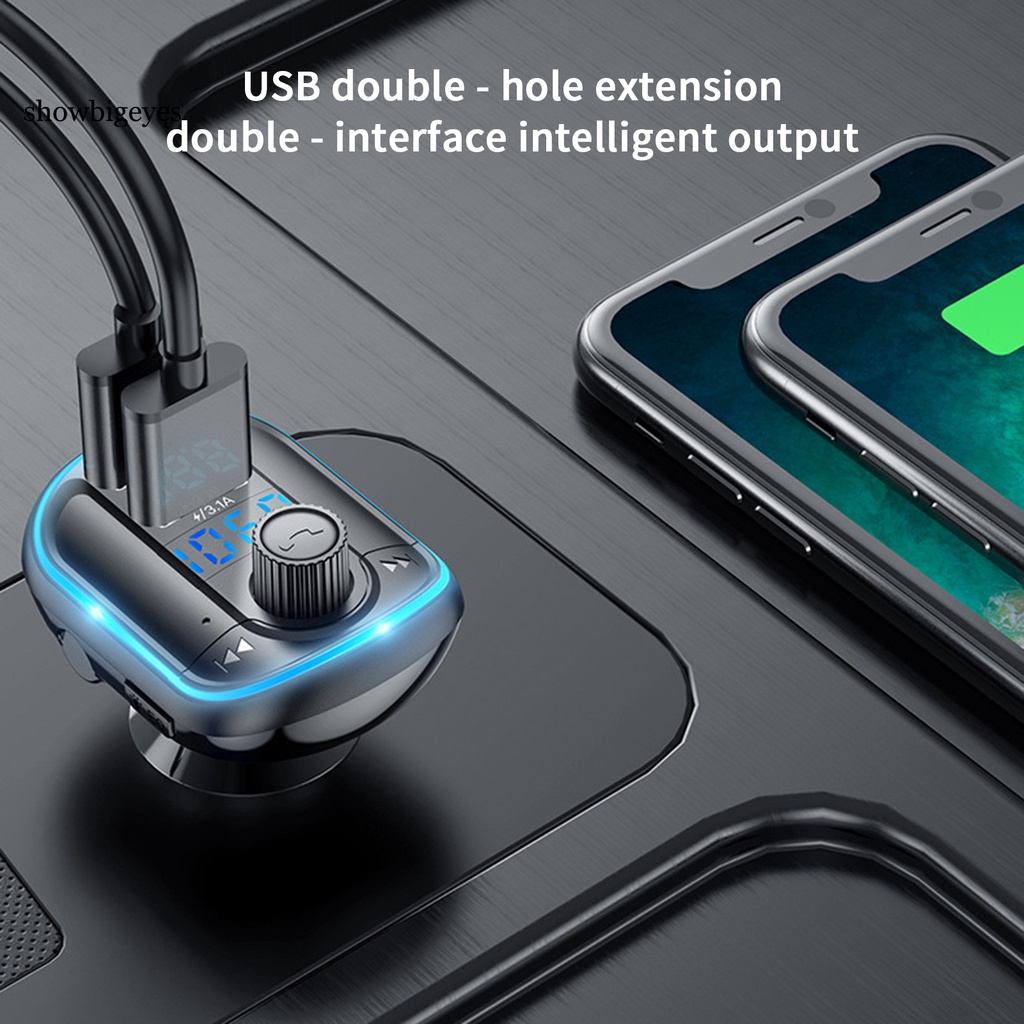 Máy Nghe Nhạc Mp3 Kết Nối Bluetooth 5.0 Có Cổng Sạc Usb Kép Cho Xe Hơi