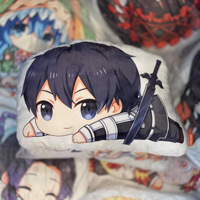 gấu bông kirito sword art online / gối ôm sword art online in ảnh 2 mặt