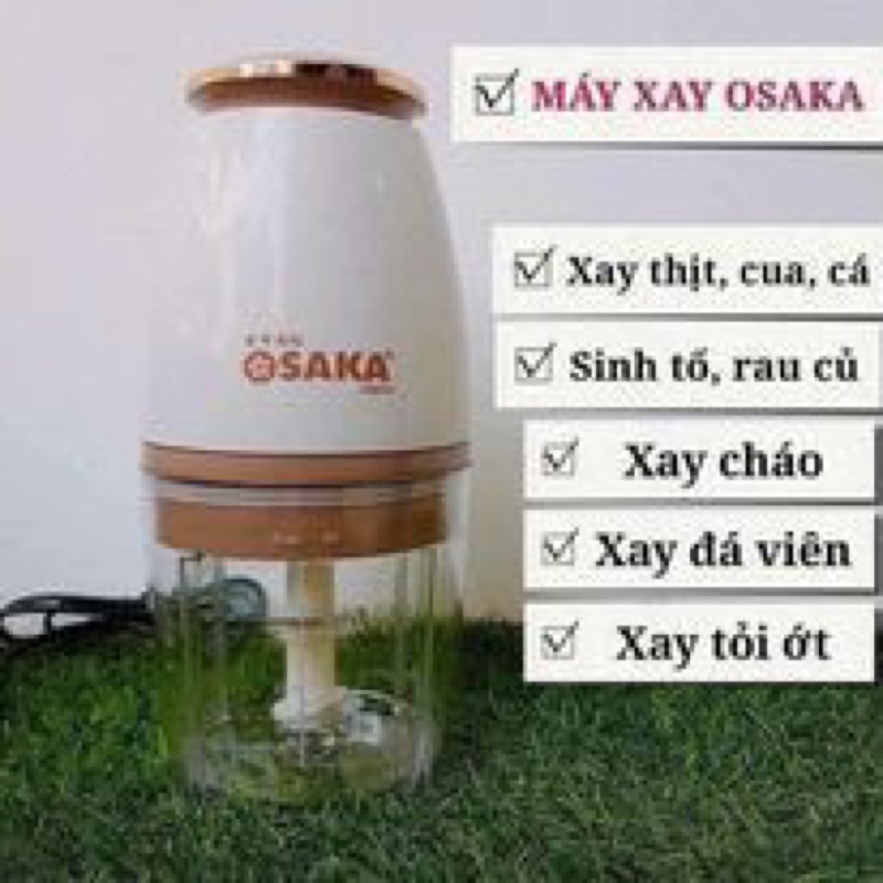 Máy xay thịt, sinh tố, đá Osaka chính hãng, máy say sinh tố hoa quả đa năng cầm tay mini