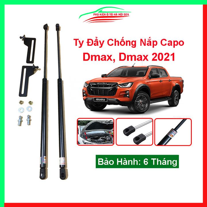 Bộ ty thủy lực ben hơi chống nắp capo Dmax 2021 tự động kèm phụ kiện lắp