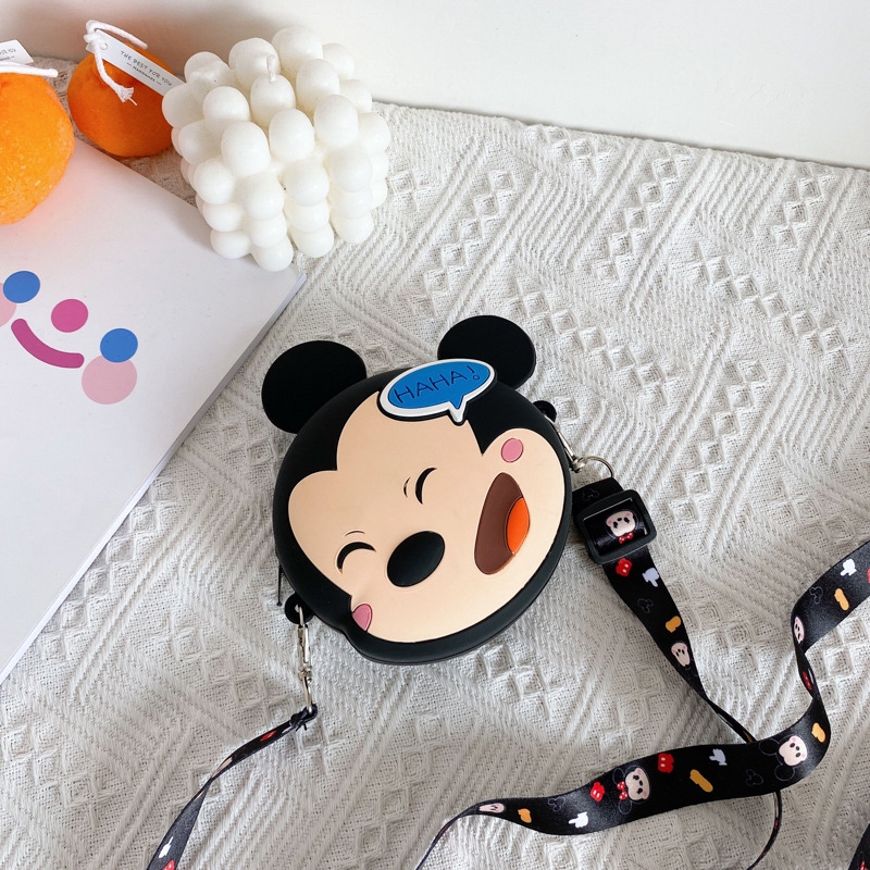 Túi Đeo Chéo Họa Tiết Chuột Mickey Minnie Dễ Thương Cho Bé Gái