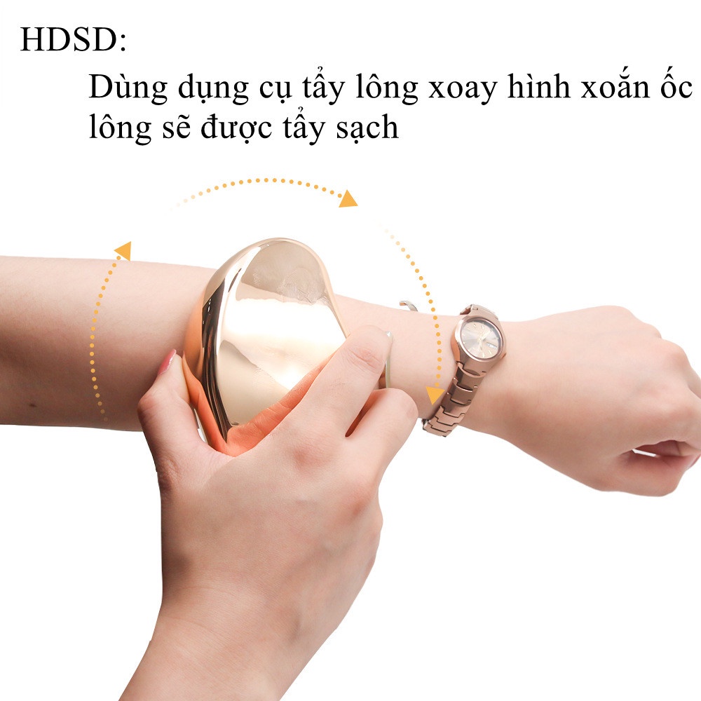 Máy Cạo Lông Tẩy Chân Tay Không Đau Bằng Thủy Tinh Pha Lê, Triệt Lông An Toàn Và Dễ Dàng Tái Sản Phẩm