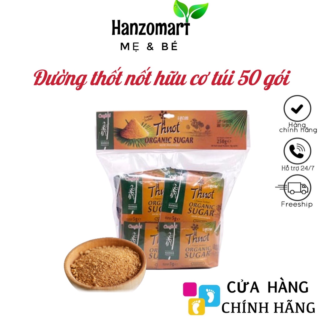 Đường Thốt Nốt (Thnot) hữu cơ nguyên túi 50 gói cho bé ăn dặm