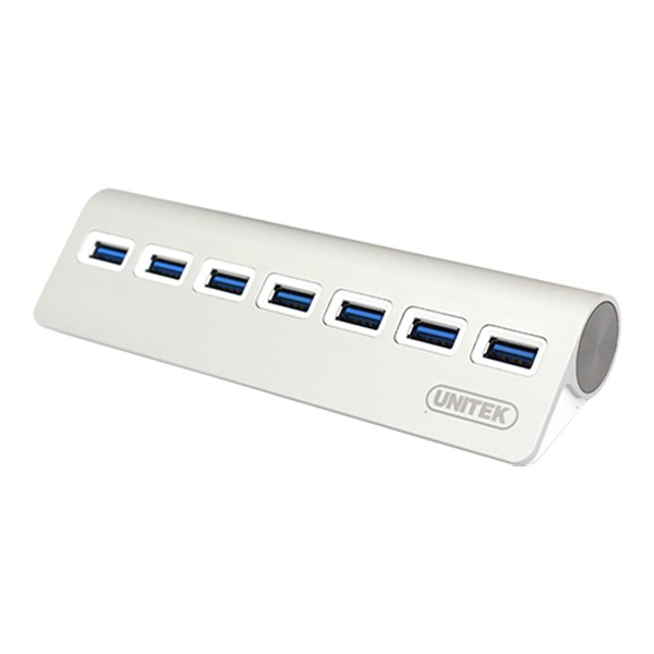 [Mã 153ELSALE2 giảm 7% đơn 300K] Hub usB 7P USB BỘ CHIA USB TỪ 1 SANG 7 CỔNG USB 3.0 + NGUỒN ADAPTER UNITEK Y 3187