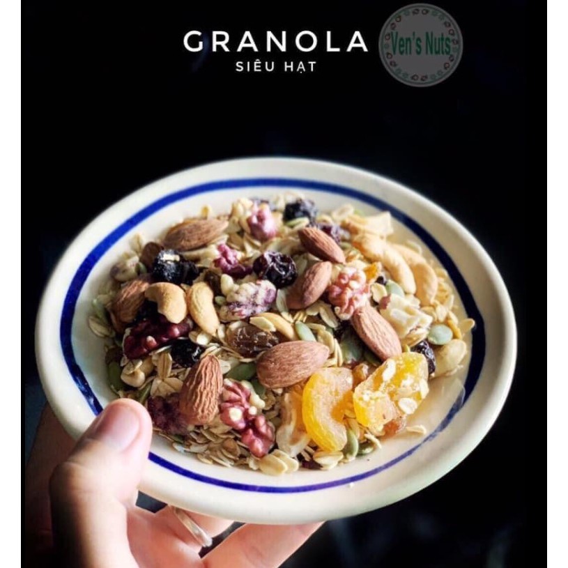 Ngũ cốc ăn kiêng Mixed Granola thập cẩm các loại hạt yến mạch hạnh nhân- Ngũ cốc dinh dưỡng cho bà bầu, trẻ em, giảm cân