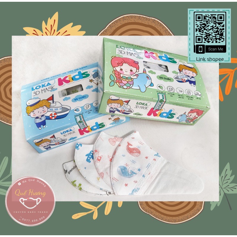 KHẨU TRANG 3D CHO BÉ [ Hộp 50cái]